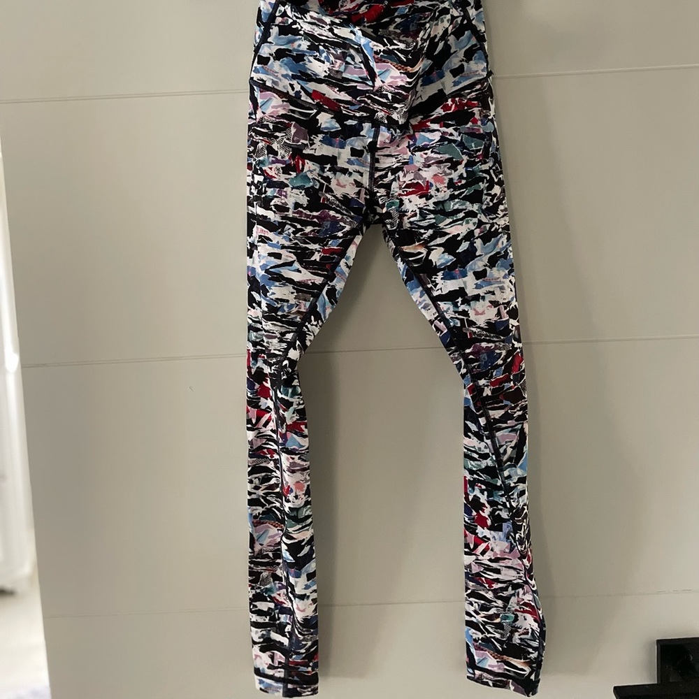 Lulu lemon multi color yoga pants. Worn once for friends yoga party.